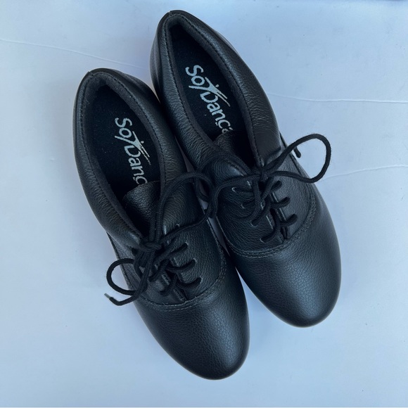So Danca TA800 Tayla Black Leather Professional Tap Shoes Ladies 4 Fit Child 2 - Picture 3 of 12